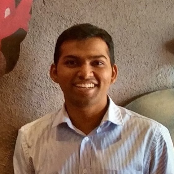 Sumit Bhagat, looking at the camera